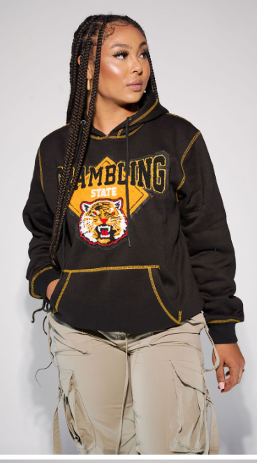 Grambling Big Stitch Hoodie (Black)